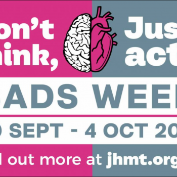 Don’t think, just act! That’s the message of this year’s  SADS Awareness Week 2019