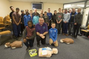 Festive fun marks unveiling of life-saving new defibrillator