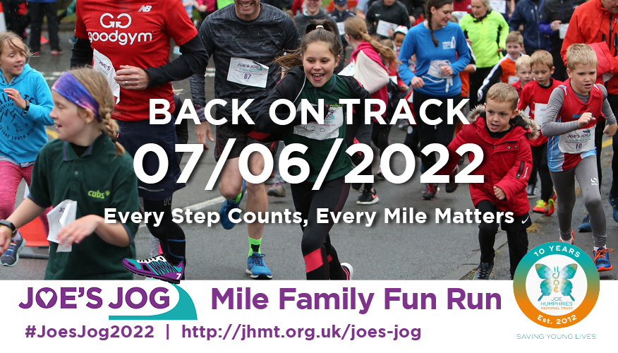Back On Track! - The race is on to SIGN UP and then LINE UP at the 7th Joe’s Jog!