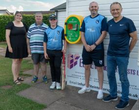 Grace Dieu Cricket club becomes heartsafe with the help of JHMT