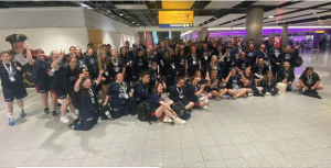 The entire Special Olympics GB squad at the airport