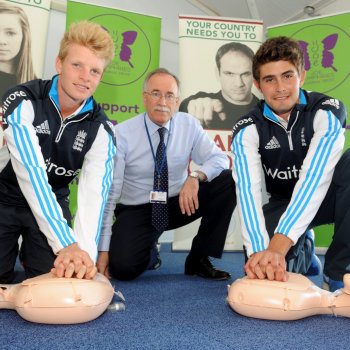 ENGLAND's under-19 cricketers learn some vital life-saving skills